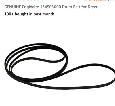 Nuevo** Correa de tambor para secadora Frigidaire 134503600 pieza original OEM vendedor de EE. UU. Foto 1 de 3