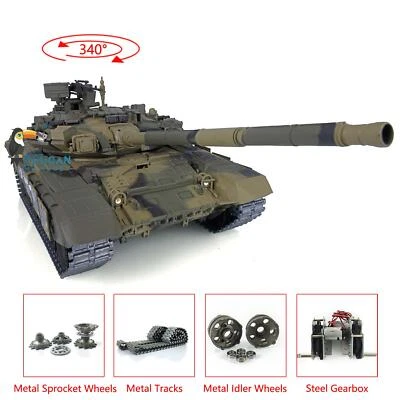 2.4G Henglong 1/16 TK7.0 Russia T90 RTR BB IR RC Tank 3938 Metal Sprokets Idlers - Image 1 of 4