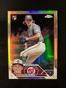 2023 Topps Chrome Update Refractor Thaddeus Ward RC Washington Nationals - Picture 1 of 1