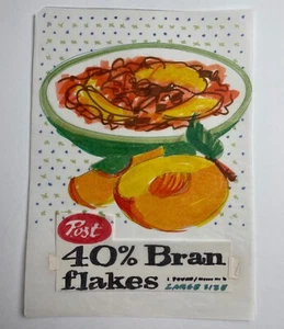 1960 Post 40% fiocchi di branna scatola cereali concept art - Foto 1 di 1