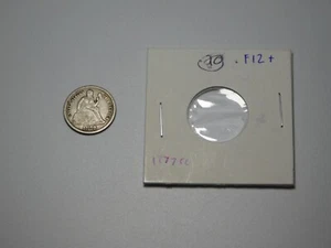 OLD US COINS 1877 CC CARSON CITY SEATED LIBERTY 10 CENTS ONE DIME - Picture 1 of 8