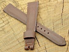 Vintage Watch Band Brown Genuine Leather Unused 16mm No Buckle Benrus Gents NOS