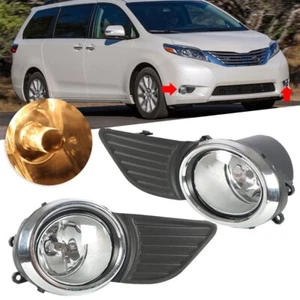 Front Bumper Left+Right Fog Lights w/Switch+Wiring For 11-15 Toyota Sienna - Picture 1 of 11