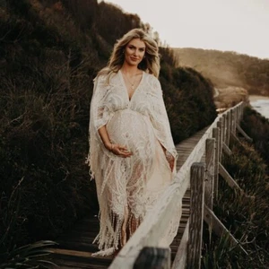 Pregnant Women Dress Maternity Lace Bohemia Sexy Gown For Photography Shoot - Picture 1 of 10