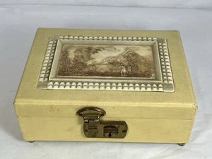 Vintage Musical Jewelry Box w/Thorens Ballerina Dance Tune & Chinese Inlay Art - Picture 1 of 15
