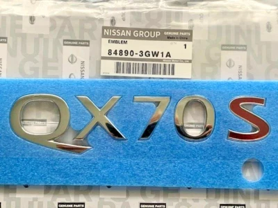 New OEM NFINITI Rear Trunk Lid Emblem Nameplate QX70S 2014-2017 84890-3GW1A - image 1 of 4