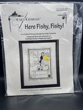 Here Fishy, Fishy Calico Crossroads Kats by Kelly Cross-Stitch Pattern