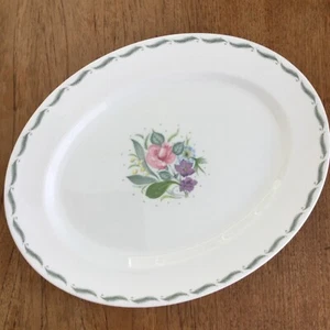Susie Cooper ""Duft"" mittelgroße Platte 14"" x 11 Blumen Rosenfarne hübsch - Bild 1 von 7