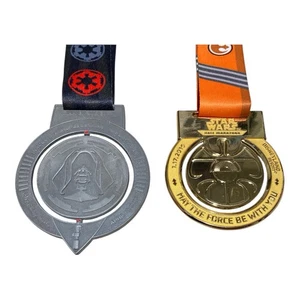 2016 Run Disney Star Wars Medaillen-Set - Halbmarathon Disneyland & Disney World - Bild 1 von 10