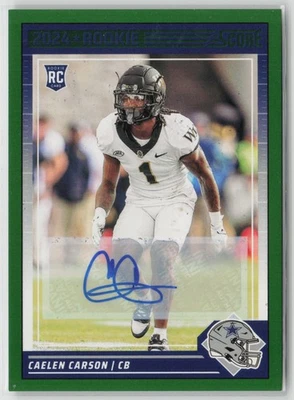 2024 Score Caelen Carson #368 Rookie Green Dallas Cowboys Football RC - Image 1 of 2