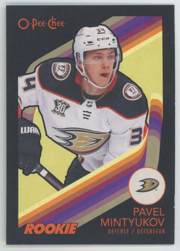 2023-24 O-Pee-Chee Black 098/100 Pavel Mintyukov Rookie  Anaheim Ducks #593 - Image 1 of 2