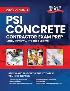 2023 Virginia PSI Concrete Contracting Exam Prep: 2023 Study Review & Practice E - Picture 1 of 1