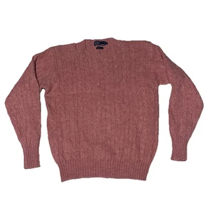 Vintage 90s Polo Ralph Lauren Wool Scottish Yarn Cable Knit Sweater Hong Kong - Bild 1 von 10