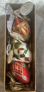 Waterford Holiday Heirlooms Mini Majestic Egg Collection Set Of 3 - Picture 1 of 5