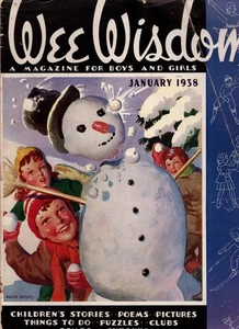 1938 Wee Wisdom January - Snowman; Stamps; Toy Town; Circus - Picture 1 of 1