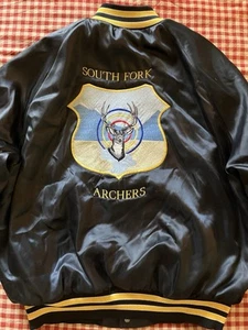 Vintage King Louie Pro Fit Jacket South Fork Archers Embroidered Deer Logo Sz M - Picture 1 of 7
