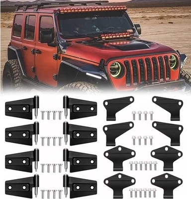 Bisagra de 4 puertas compatible con Jeep Wrangler JK JKU Unlimited Rubicon 2007-2018 Foto 1 de 4