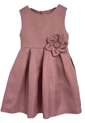 Mayoral Dusty Rose Pink Floral Embellishment Fit & Flare Dress Size 6 Holiday - Image 1 of 4