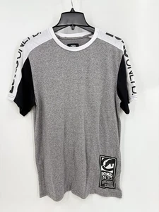 ECHO Unlimited Color Block grau schwarz weiß Rundhals T-Shirt Nashorn Logo Gr. M - Bild 1 von 10