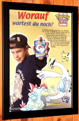 Pokemon Sammelkartenspiel Liga Trading Card Werbeblatt Poster Ad Page Framed - Bild 1 von 4