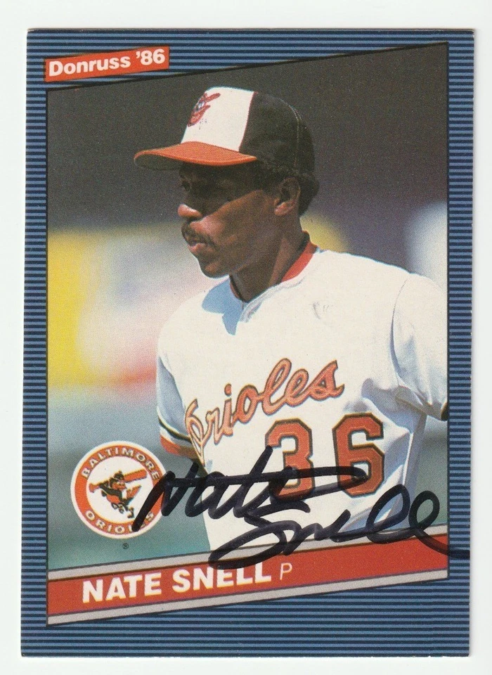 Nate Snell Signed 1986 Donruss Card #367 Auto Baltimore Orioles Autograph COA - Image 1 of 1