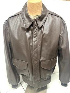 NEU A-2 COOPER BRAUNE LEDERJACKE GR 42R - Bild 1 von 9