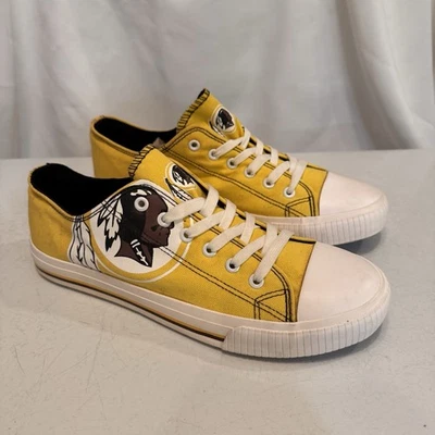 Zapatos de lona Washington NFL para hombre de caña baja con logotipo grande amarillos talla 9 FOCO Foto 1 de 4