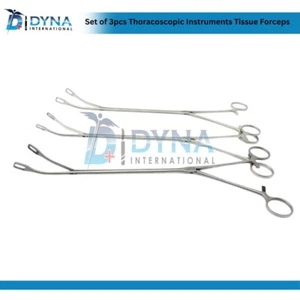 Juego de 3 piezas Instrumentos Toracoscópicos Pinzas de Tejido Pinzas de Disección Torácica - Imagen 1 de 6