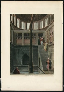 LUIGI MAYER Antigua XRare 19thC 1802 Placa de Aguatinta VISTA DEL NILÓMETRO Egipto - Imagen 1 de 1