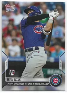 2022 Topps Now Seiya Suzuki Rookie #578 EN MANO 1ª carrera 4 éxitos juego PR 1.097 - Imagen 1 de 2