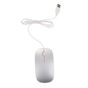 Thin Slim USB Optical Wired Mouse for PC Laptop Windows -Silver - Picture 1 of 9