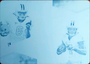 2017 Donruss Elite College Ties Printing Plates Cyan DeAndre Hopkins 1/1