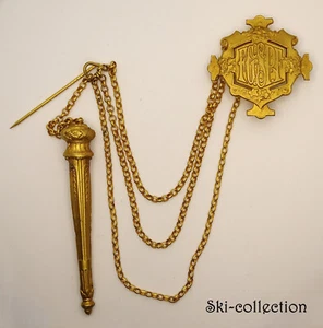 Aiguillette de récompense (médaille) FGSPF. France, vers 1900 - Picture 1 of 3