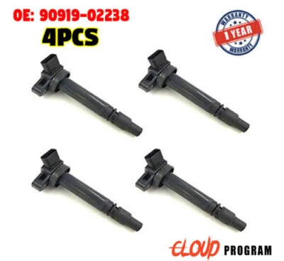 4pcs Ignition Coil 90919-02238 For 2003-2007 Toyota Celica Corolla Matrix 1.8L  - Imagem 1 de 4