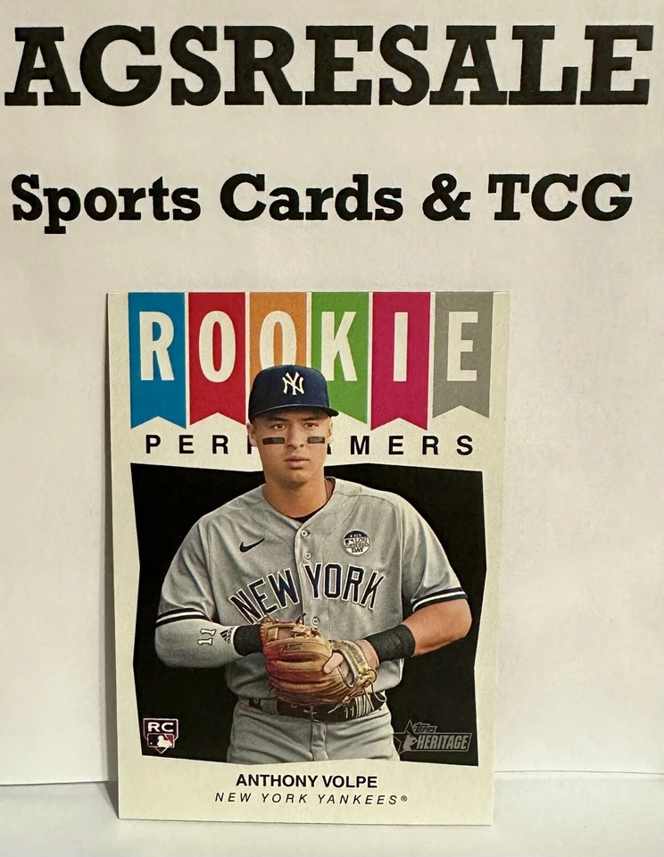 2023 Topps Heritage High Number - Rookie Performers #RP-7 Anthony Volpe (RC) - Image 1 of 1