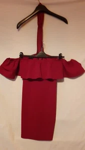 Kurzes dehnbares Damenkleid im Bardot-Stil mit Halsband. Größe 6. Missguided. - Bild 1 von 5
