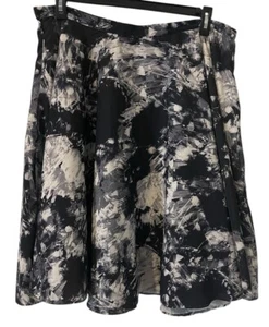 Modcloth Abstract Circle Skirt Size 2X Bea & Dot Full USA Blk/Gray - Picture 1 of 10