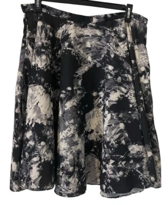 Modcloth Abstract Circle Skirt Size 2X Bea & Dot Full USA Blk/Gray - Image 1 of 4