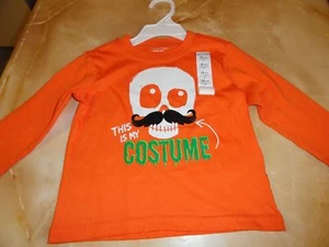 new Infants~Toddler~Halloween costume shirt SKULL w/ Mustache Size 18 months FUN - Picture 1 of 2