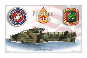 TANK,AAV,AAV7A1, Amtrack, YAT YAS, ASLT AMPH SCOL,AMTRAC,AMTRAK,USMC,ocean,acv - Picture 1 of 7