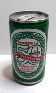 Vintage Heineken 50th Anniversary Lager Beer Pull Tab 12oz Can, Empty, Rare Can - Picture 1 of 6