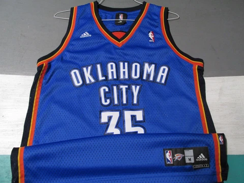 Kevin Durant Oklahoma City Thunder Adidas Blue Swingman Jersey Men's Medium Cover