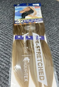 3X Ruwa Braid 24" Sensationnel Xpression Pre-Stretched Hair Color M27/613 - Picture 1 of 5