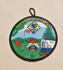 OA WAGION Lodge 6 - 2025 OA Spring Nature Walk Patch con anello - NUOVO - Foto 1 di 2