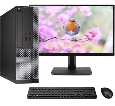 Dell Desktop Computer PC Intel i3 8GB RAM 500GB HD 19"LCD DVD/RW WIFI Windows 10 - Image 1 of 4