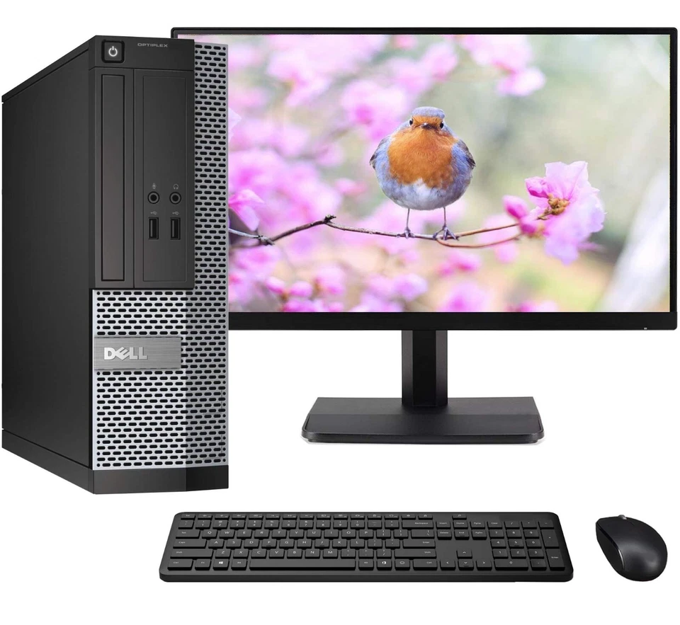 Dell Desktop Computer PC Intel i3 8GB RAM 500GB HD 19"LCD DVD/RW WIFI Windows 10 - Image 1 of 4