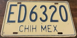 Vintage Chihuahua Mexico License Plate ED6320 Embossed Steel - Picture 1 of 1