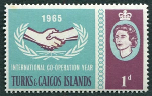 TURKS AND CAICOS ISLANDS 1965 1d SG260 mint MNH FG Co-operation Year Omnibus A03 - Picture 1 of 1