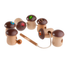 Mushroom Wooden Lacing Toy For Toddlers