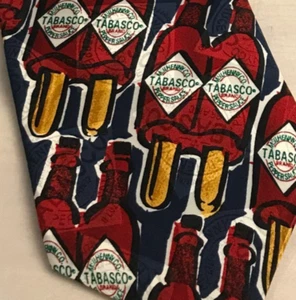 #1234 VTG TABASCO MEN'S SILK PRINT POPSICLE NECKTIE 56X4 - Picture 1 of 4